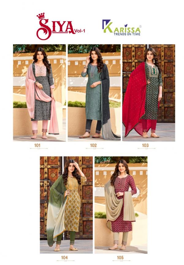 Karissa Siya 1 Designer Silk Embroidery Readymade Salwar 